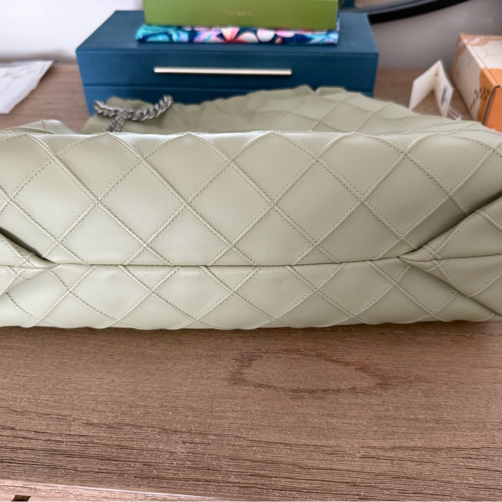 4 Piece Set! Tory Burch Quilted Chain Shoulder Bag - Fleming in Olive Sprig - Picture 4 of 16